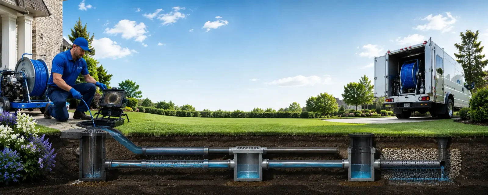 Outdoor drain cleaning information for Bradford, NY